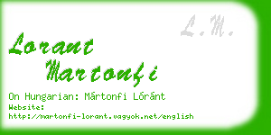 lorant martonfi business card