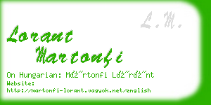 lorant martonfi business card